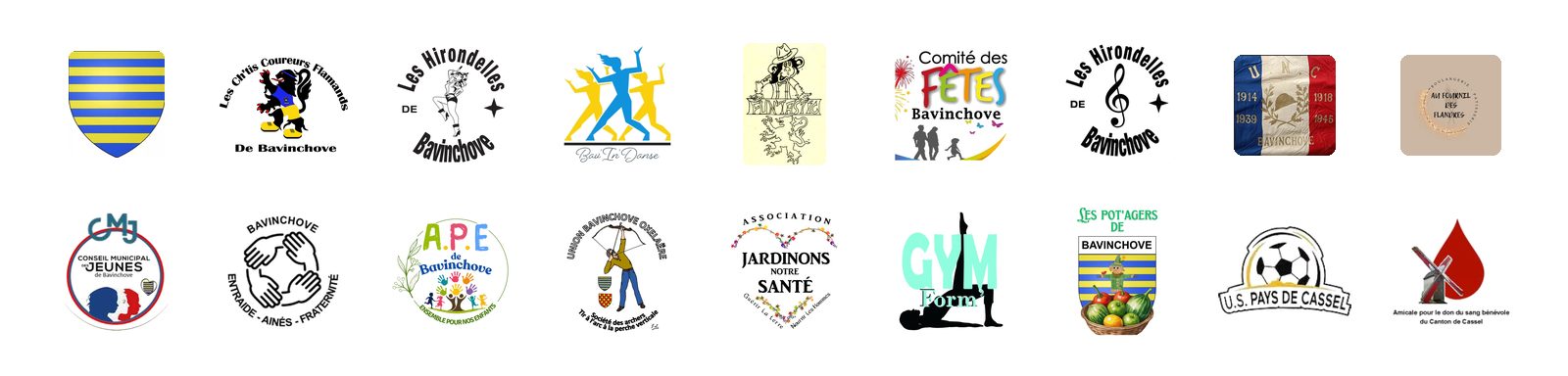 Logos des assos